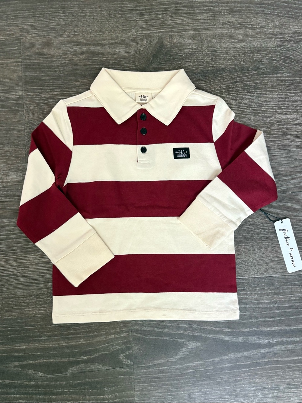 Feather 4 Arrow Nash Rugby Long Sleeve Polo - Size 4-5 NEW!